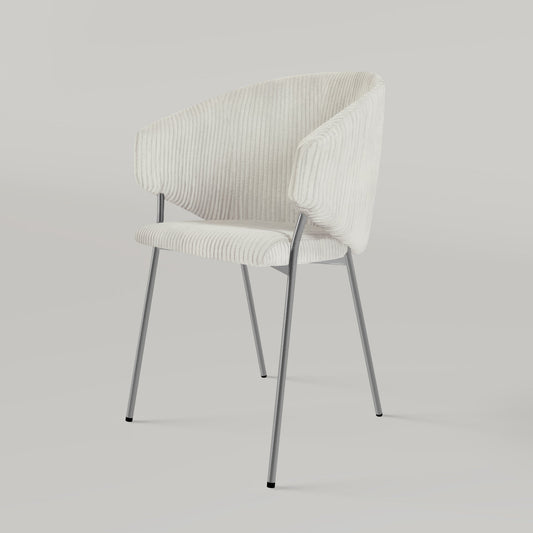 Krzes?o Throne Cord Chrome - Ecru