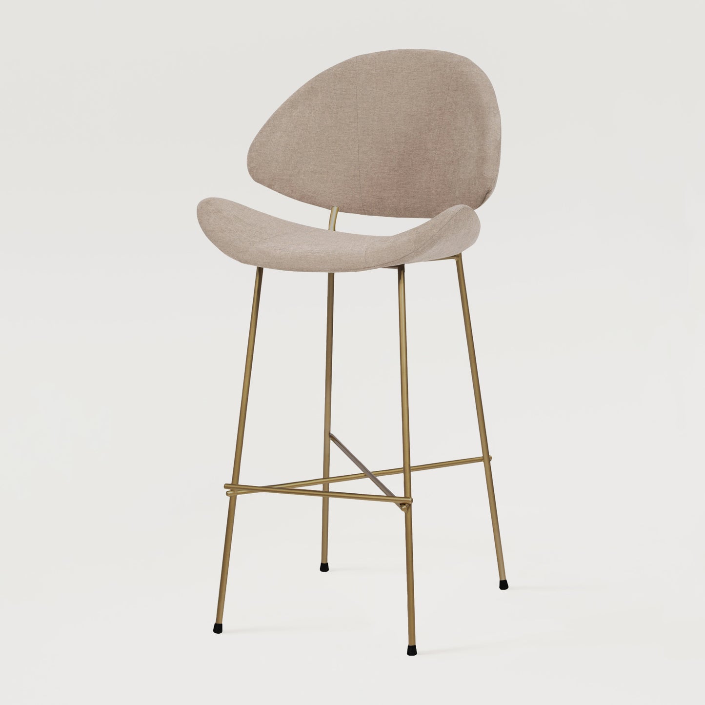 Bar stool Cheri Bar Maero Copper High - Ecru