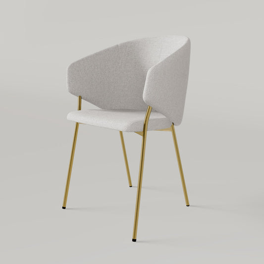 Chair Throne Alvaro Gold - Ecru