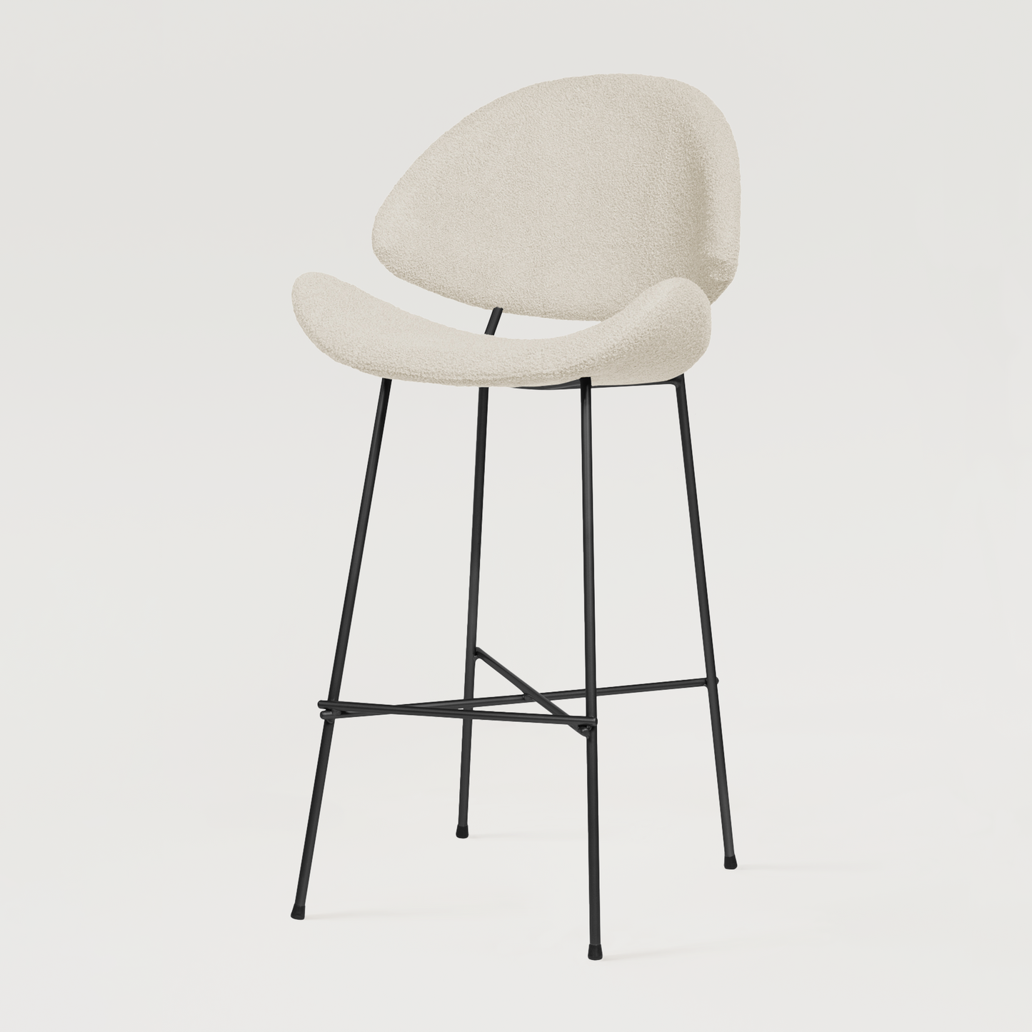 Bar stool Cheri Bar Boucle High - Ecru