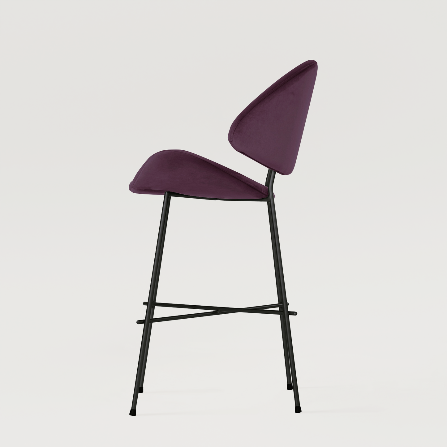 Bar stool Cheri Bar Velours Low - Purple