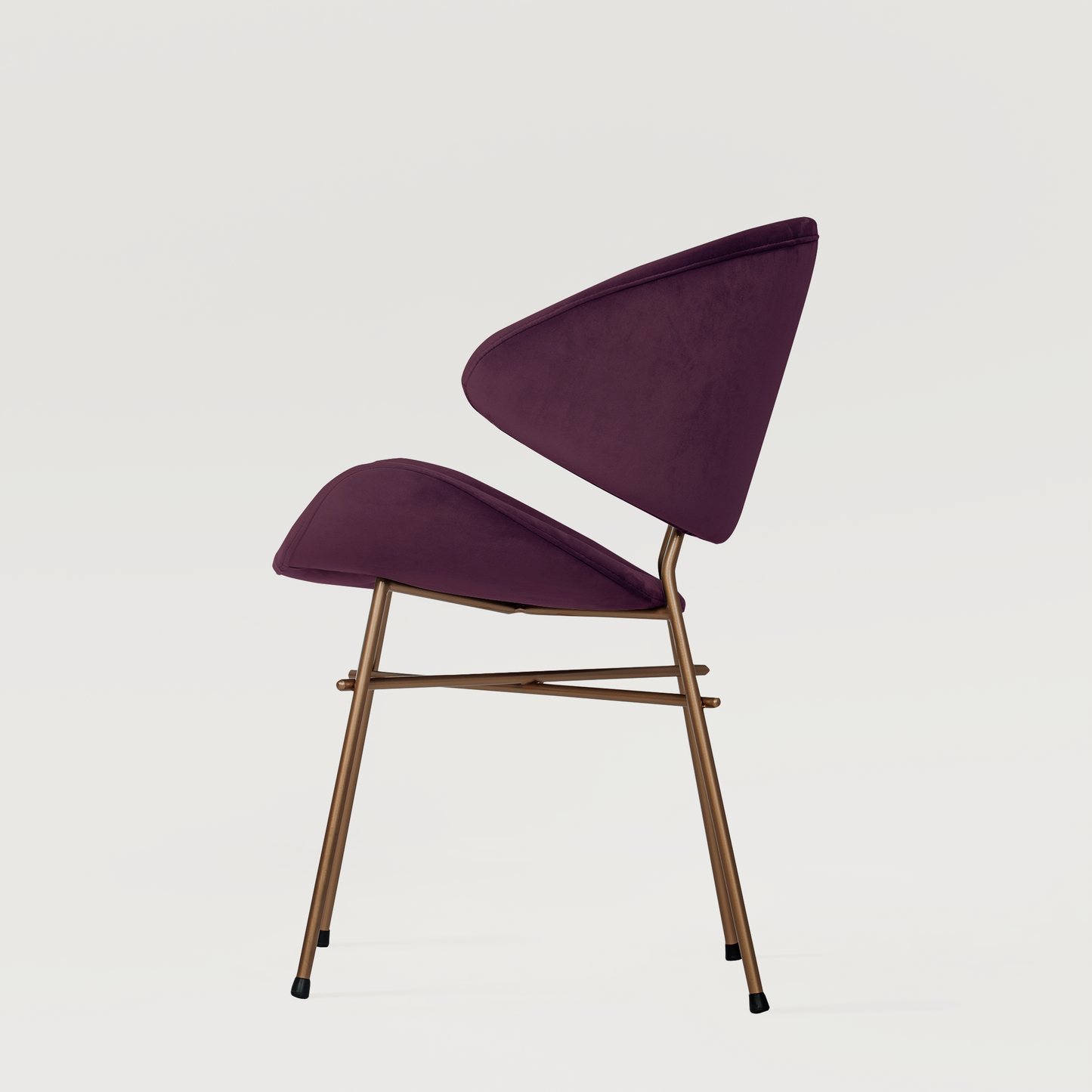 Chair Cheri Velours Copper - Purple