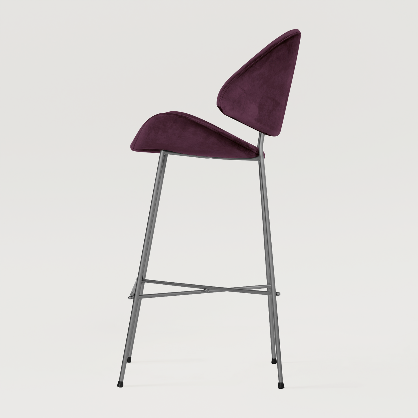 Bar stool Cheri Bar Velours High - Purple