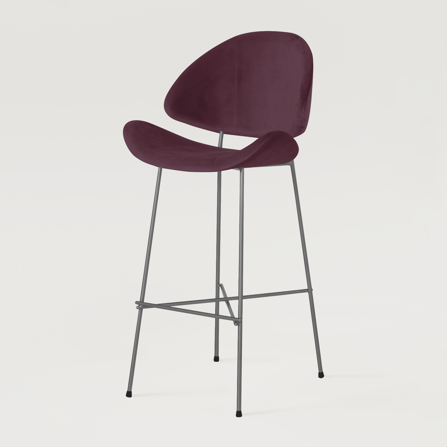 Bar stool Cheri Bar Velours High - Purple