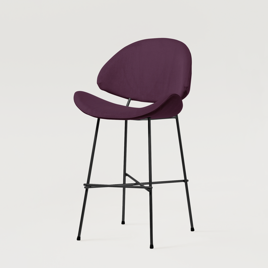 Bar stool Cheri Bar Velours Low - Purple