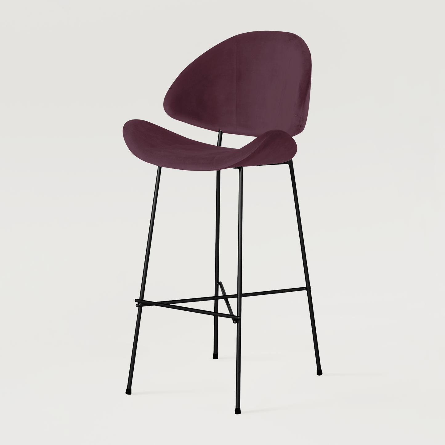 Bar stool Cheri Bar Velours High - Purple