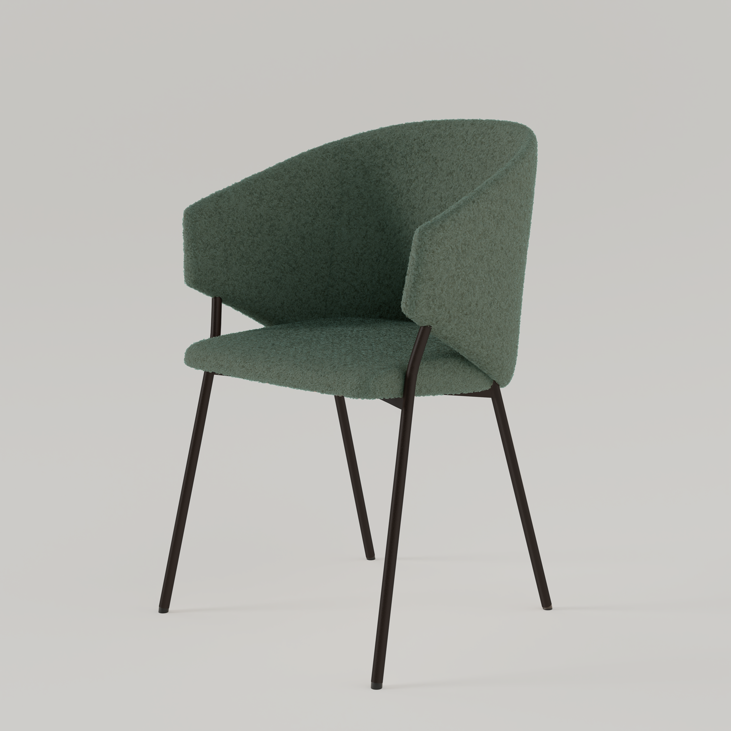 Chair Throne Boucle Standard - 37 - Dark Green