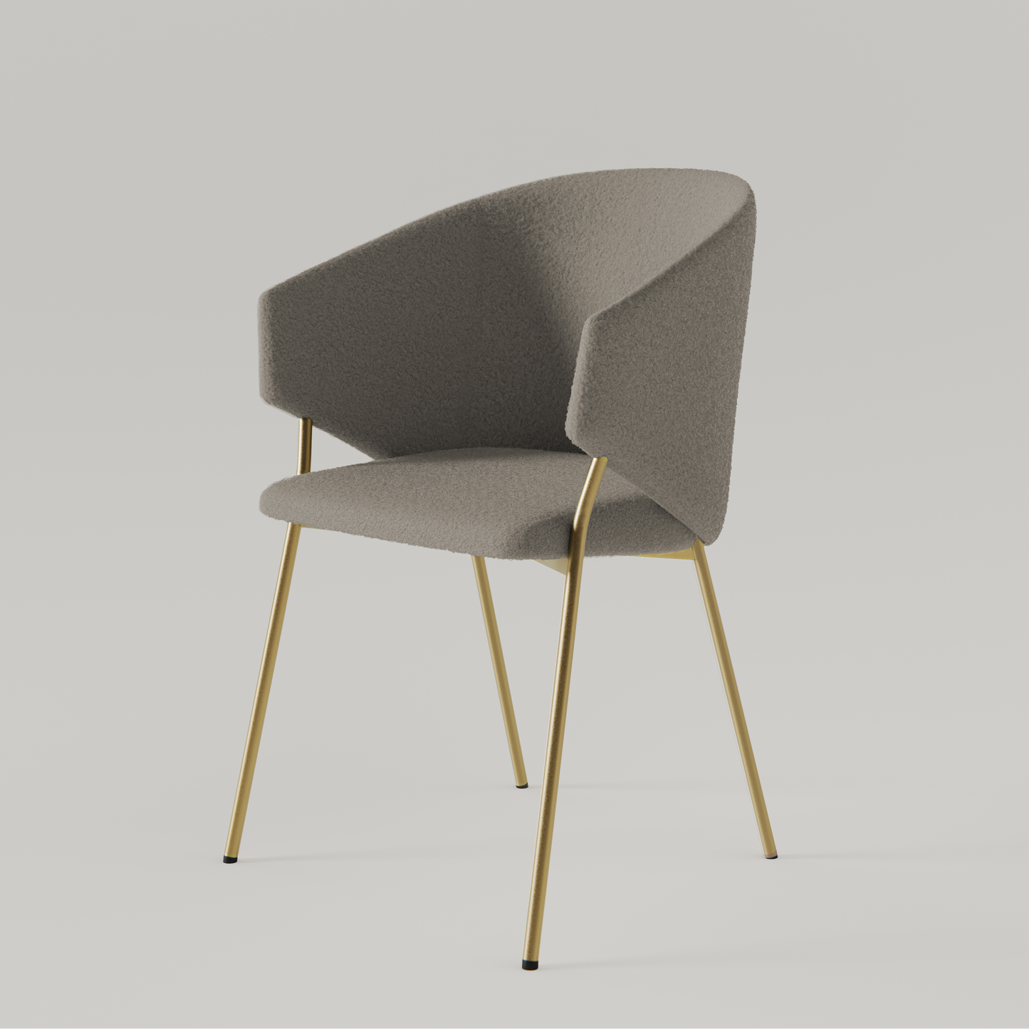 Chair Throne Boucle Gold - 16 - Coffe