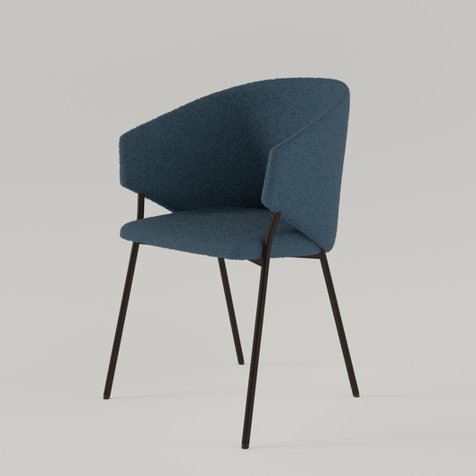 Chair Throne Boucle Standard - 77 - Dark Blue