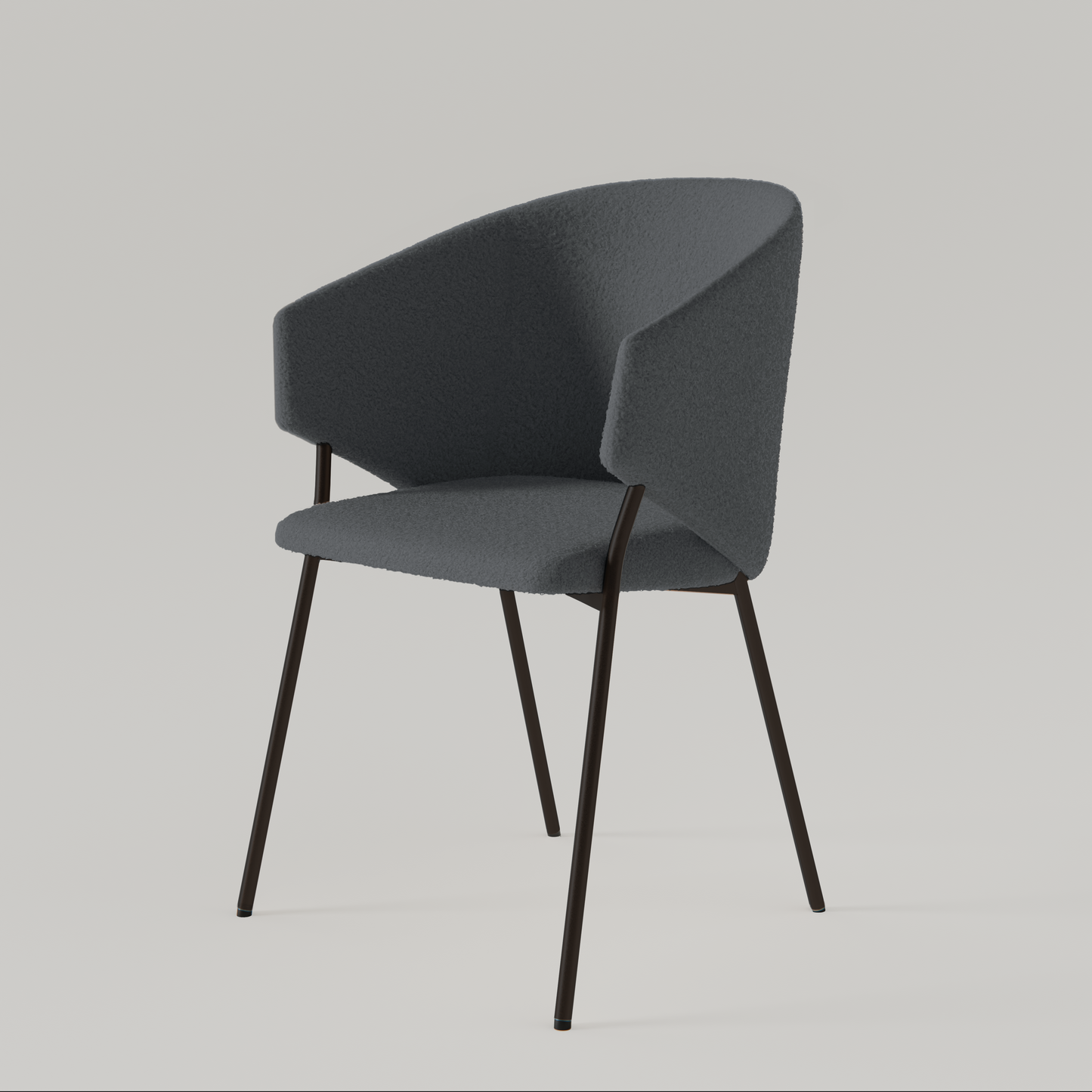 Chair Throne Boucle Standard - 91 - Dark Grey