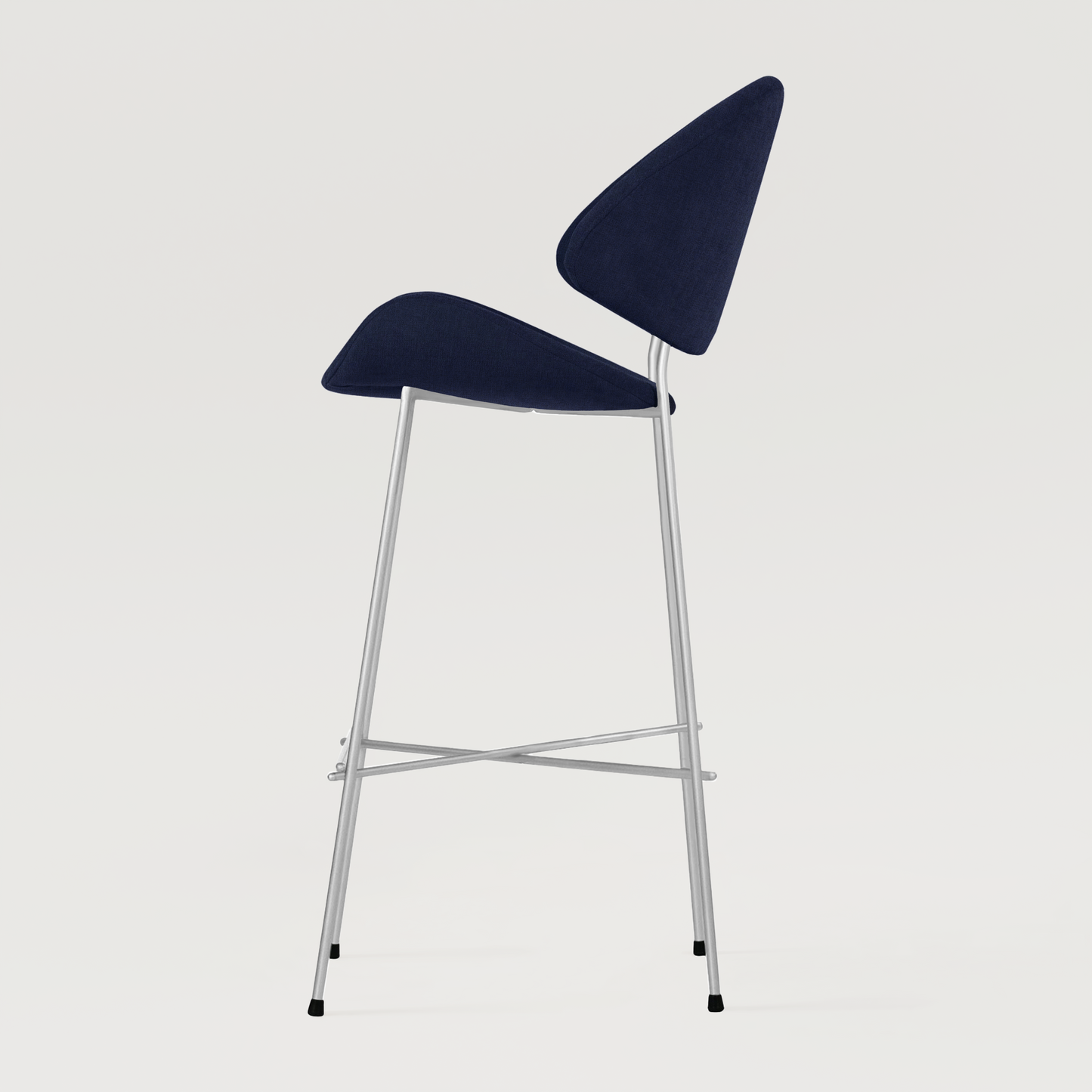 Bar stool Cheri Bar Trend Chrome High - Navy Blue