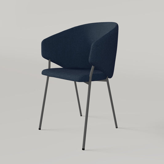 Chair Throne Alvaro Grey - Navy Blue