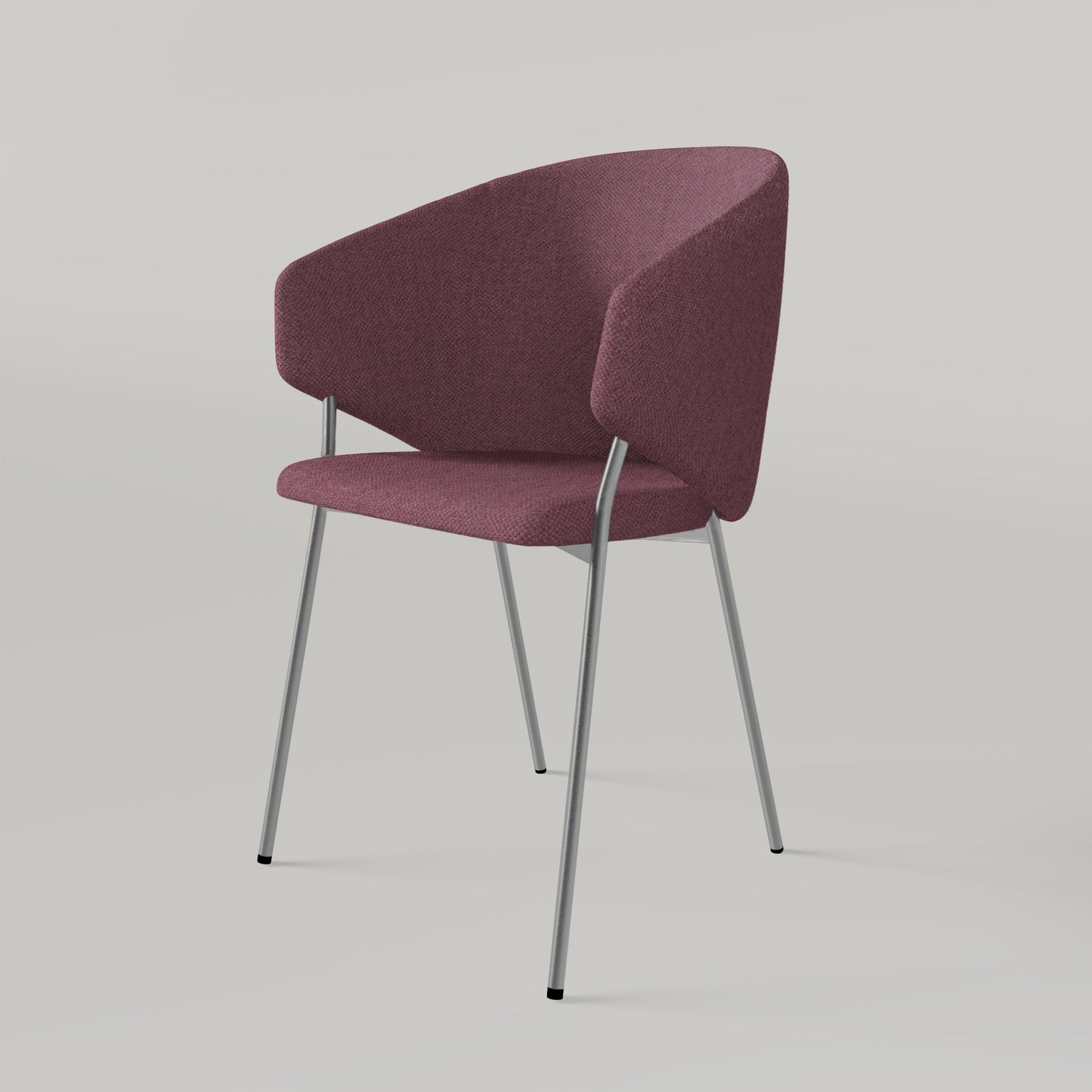 Chair Throne Alvaro Chrome - Dusty Rose