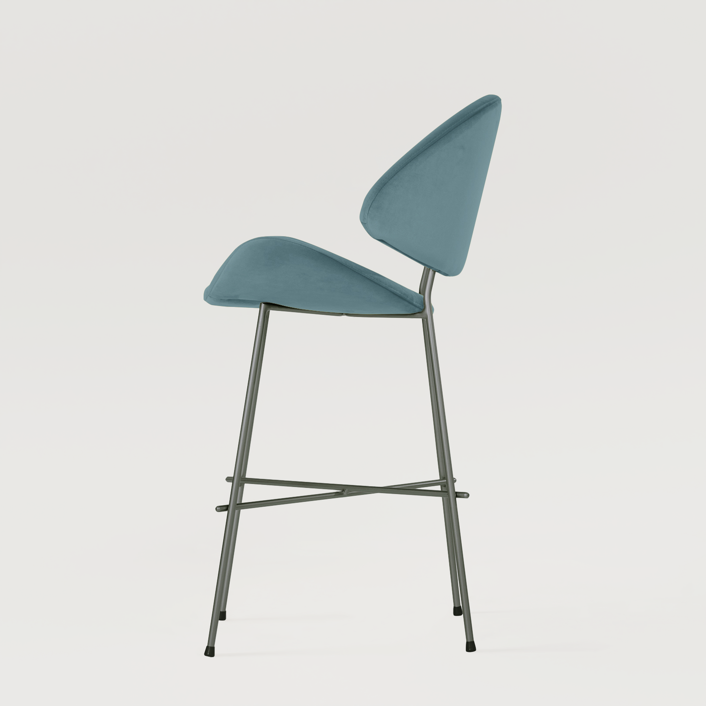 Bar stool Cheri Bar Velours Low - Light Blue