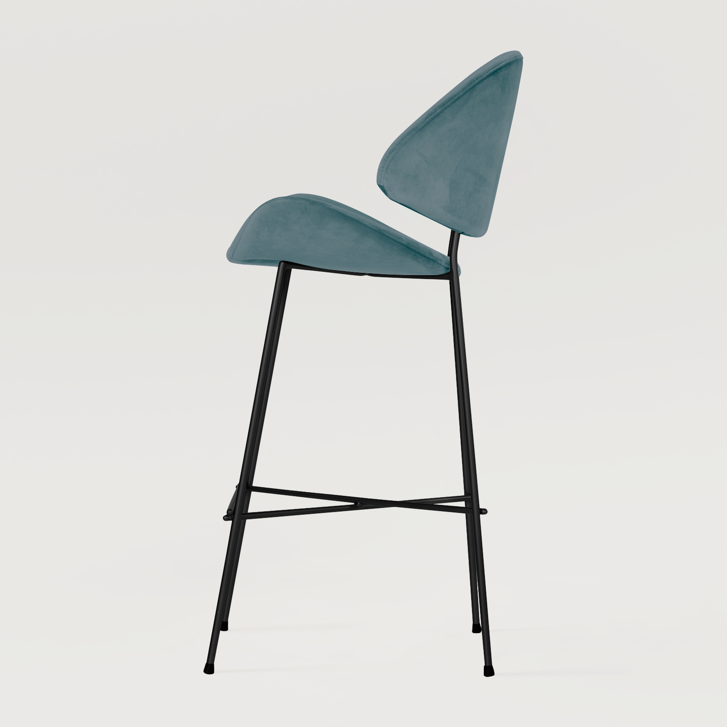 Bar stool Cheri Bar Velours High - Light Blue