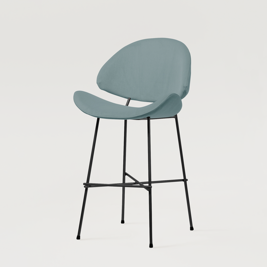 Bar stool Cheri Bar Velours Low - Light Blue