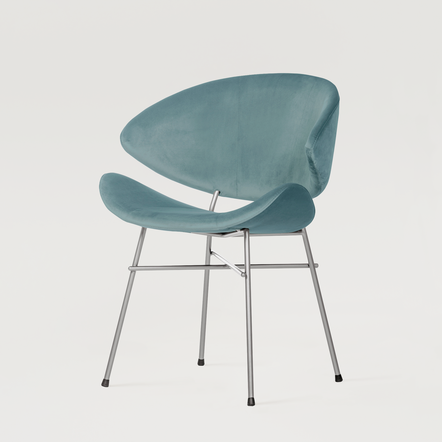 Chair Cheri Velours Chrome - Light Blue