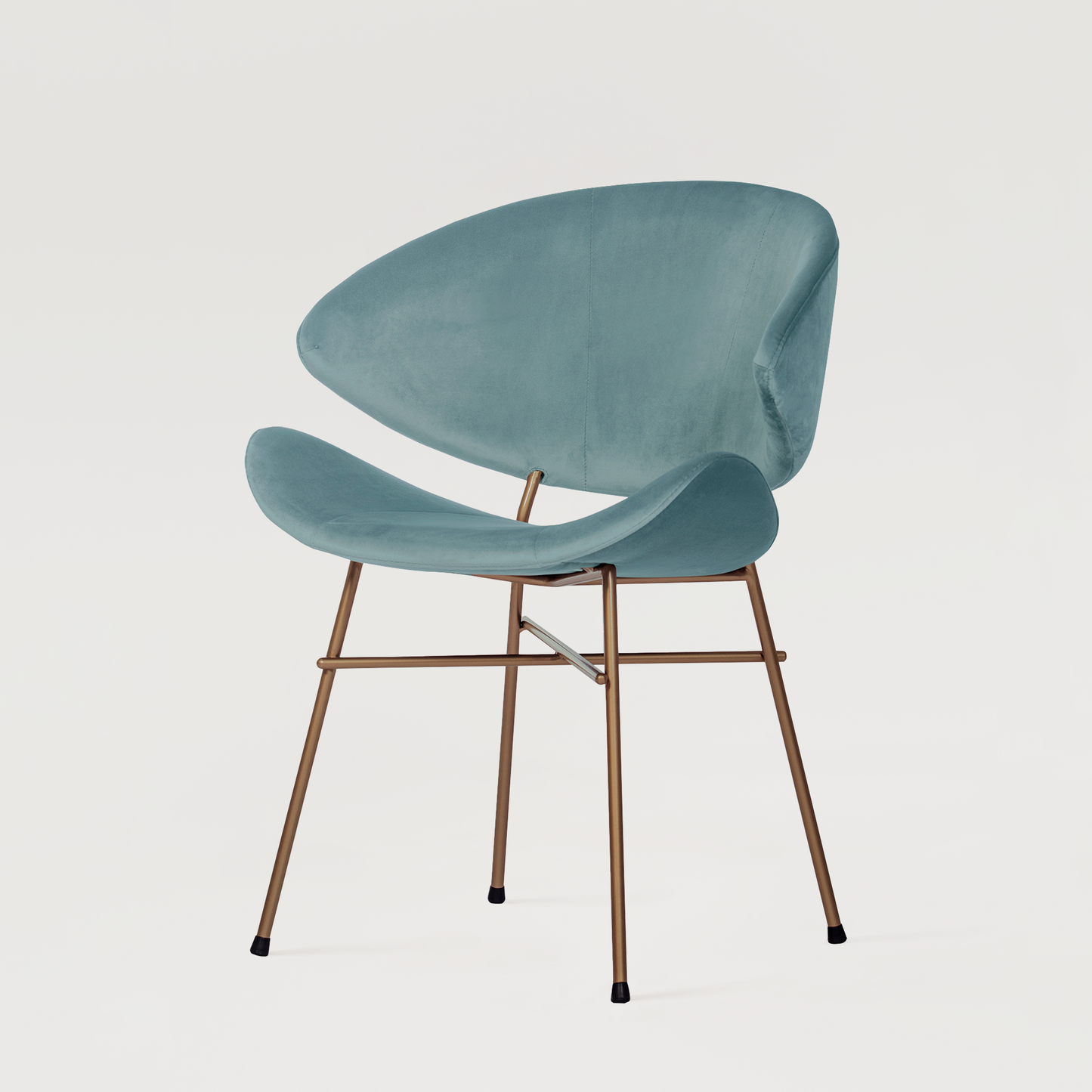 Chair Cheri Velours Copper - Light Blue