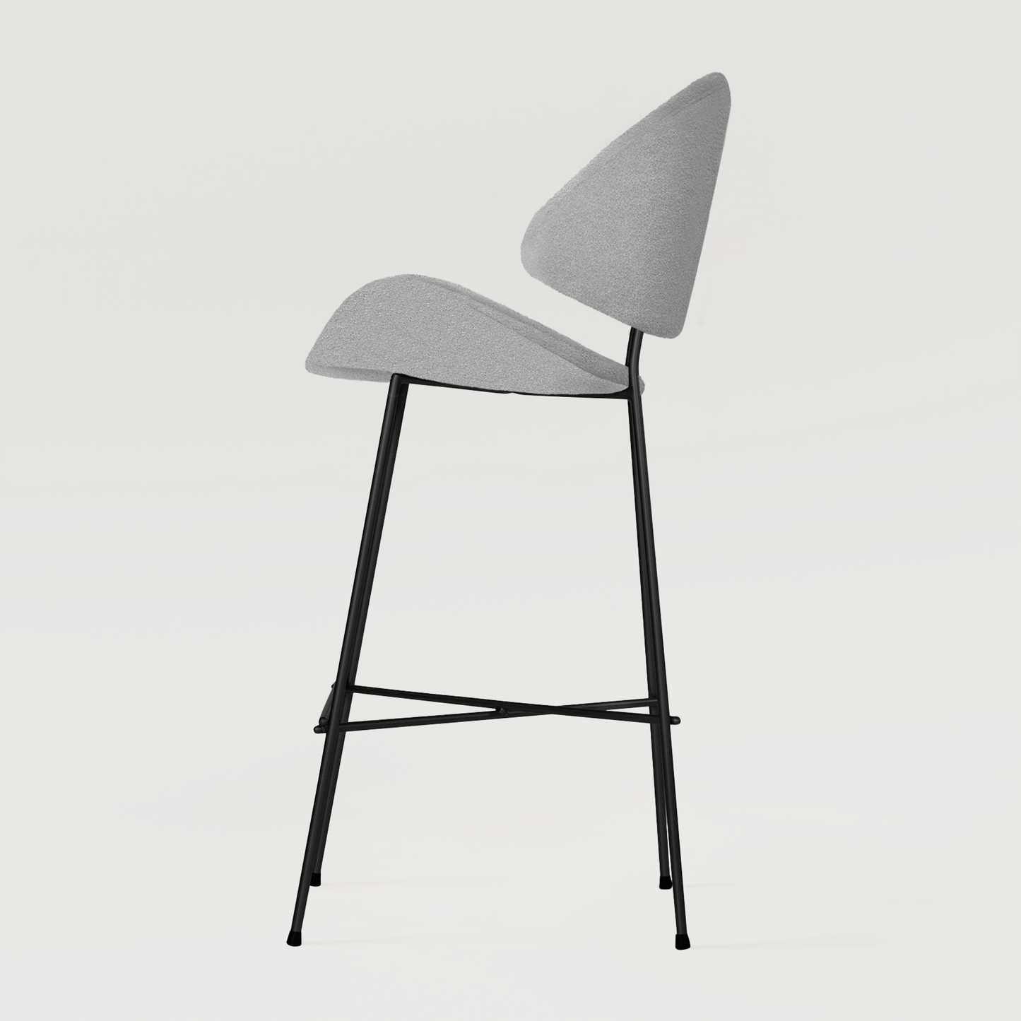 Bar stool Cheri Bar Boucle High - Light Grey