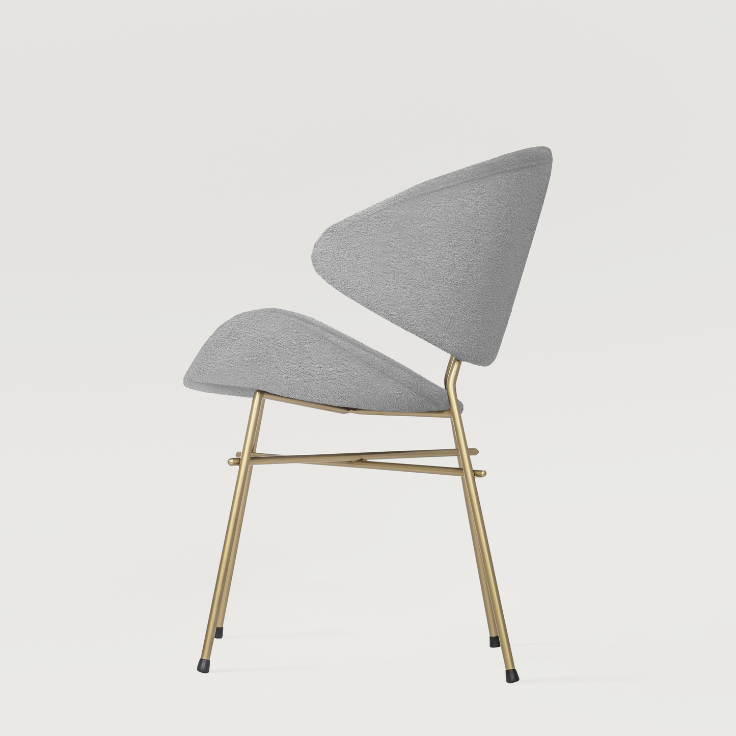 Chair Cheri Boucle Gold - Light Grey