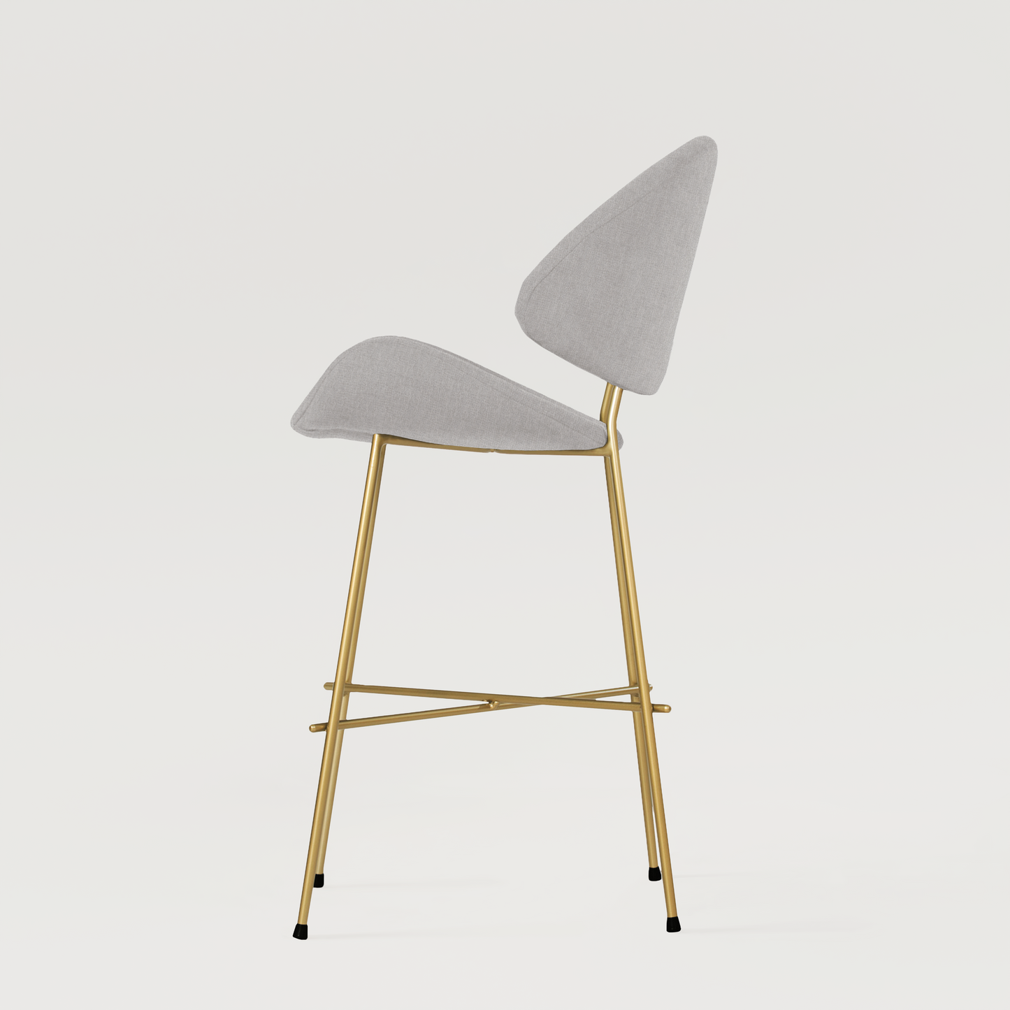 Bar stool Cheri Bar Trend Gold Low - Grey