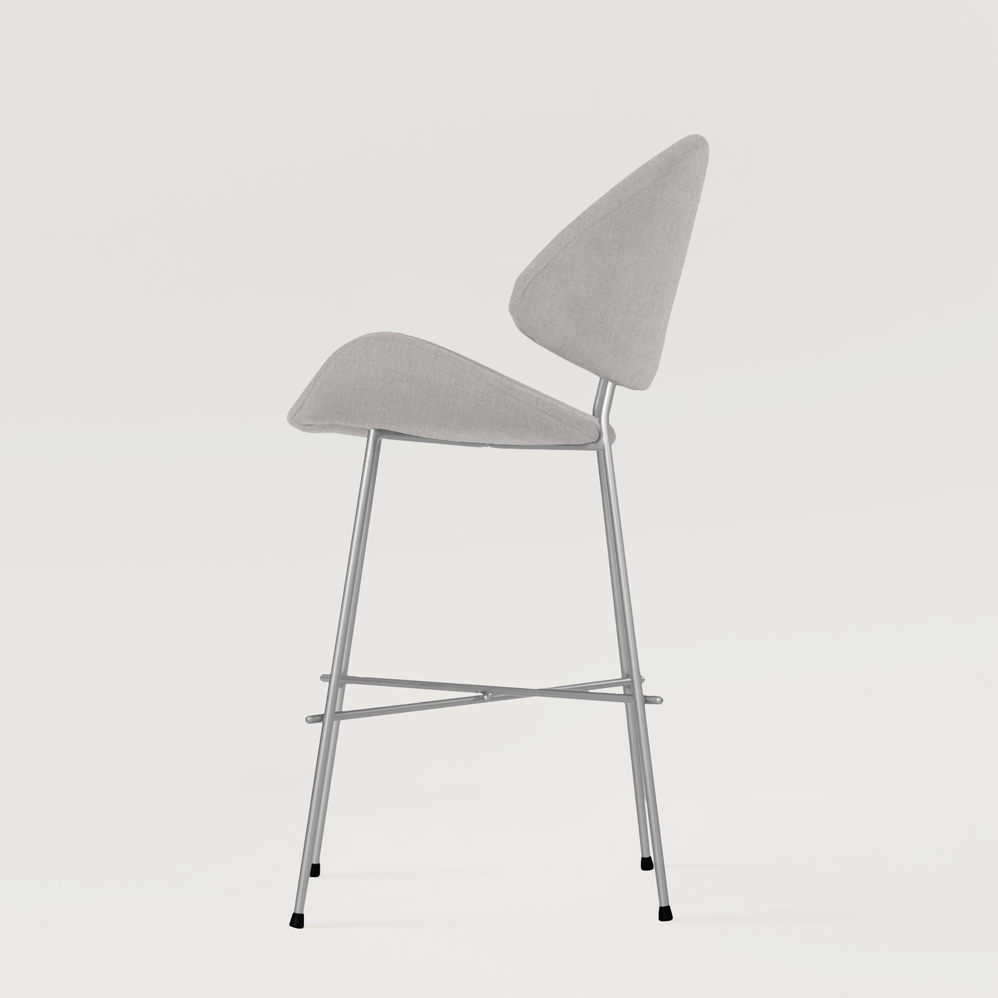 Bar stool Cheri Bar Trend Chrome Low - Grey