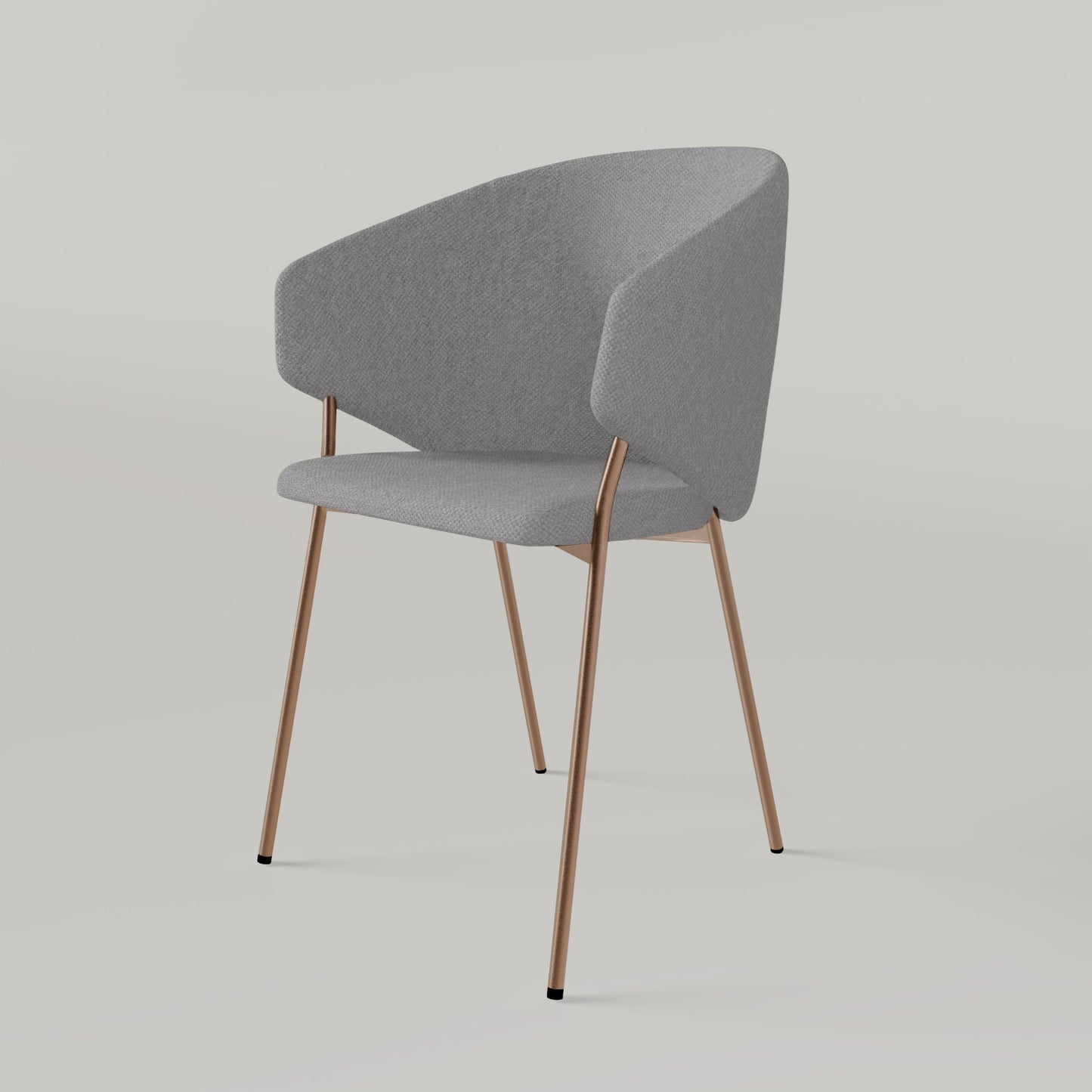 Chair Throne Alvaro Copper - Light Grey