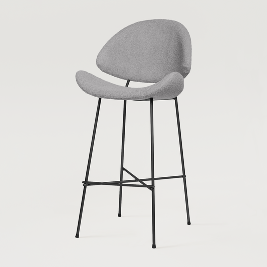 Bar stool Cheri Bar Boucle High - Light Grey