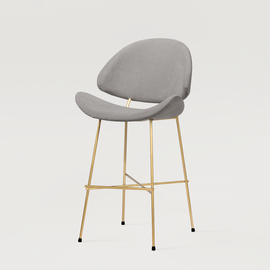 Bar stool Cheri Bar Trend Gold Low - Grey