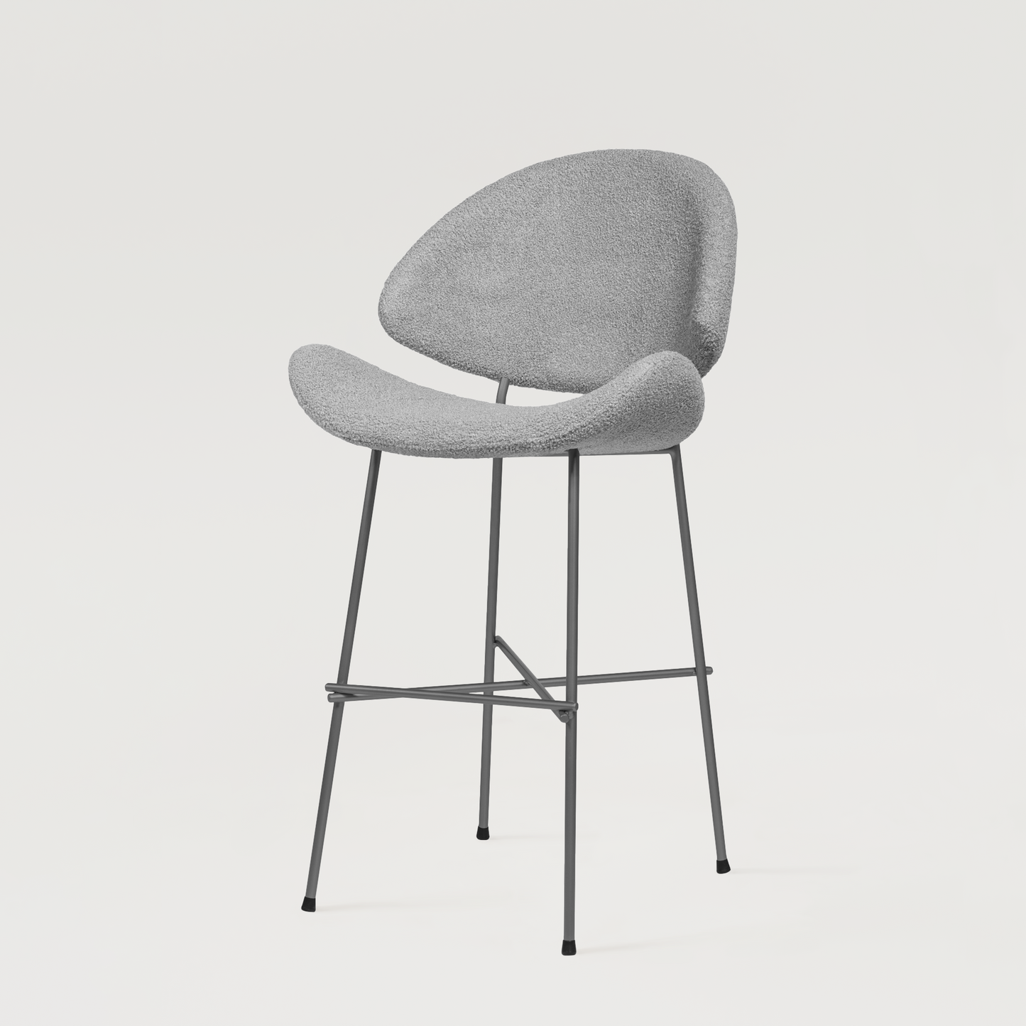 Bar stool Cheri Bar Boucle Low - Light Grey