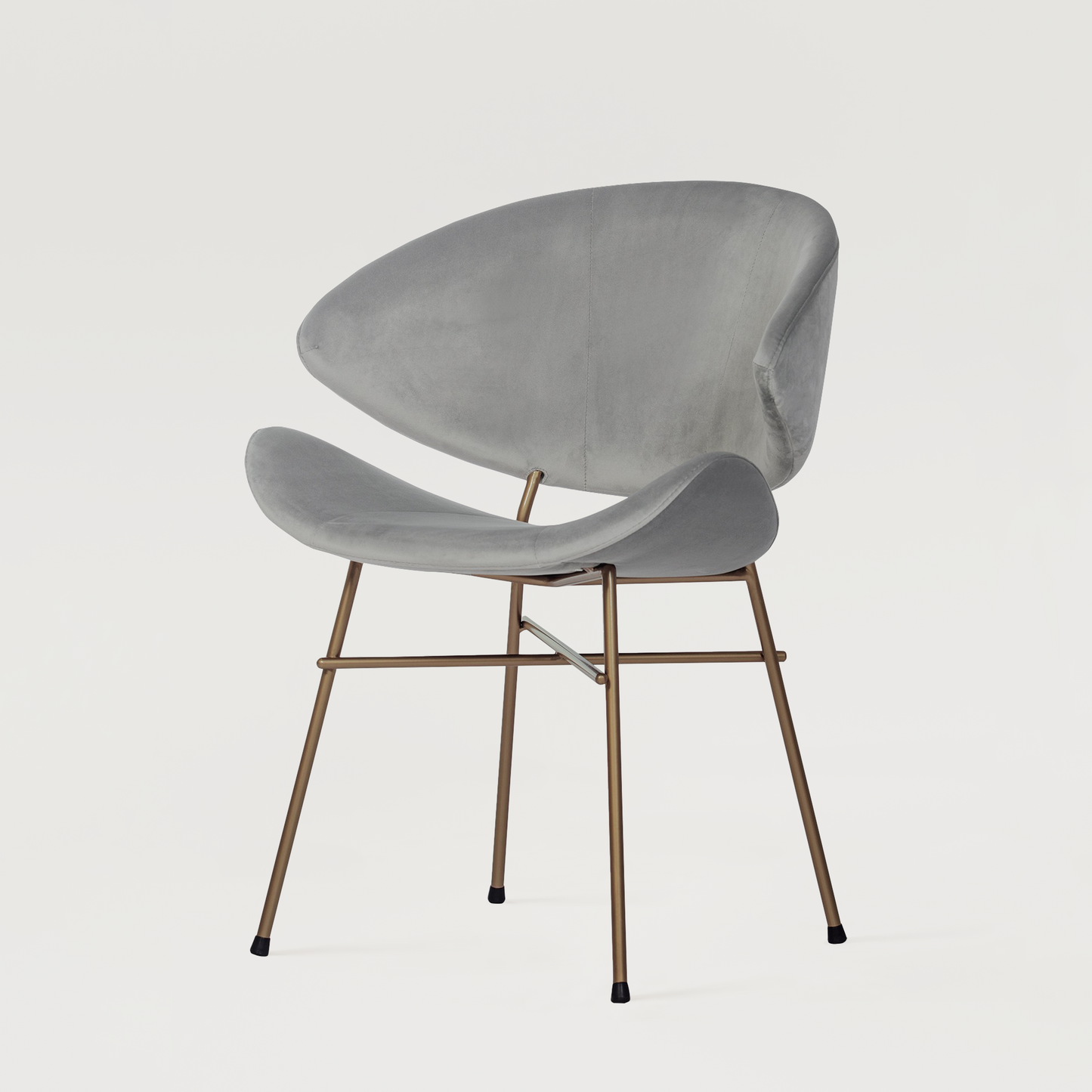 Chair Cheri Velours Copper - Light Grey