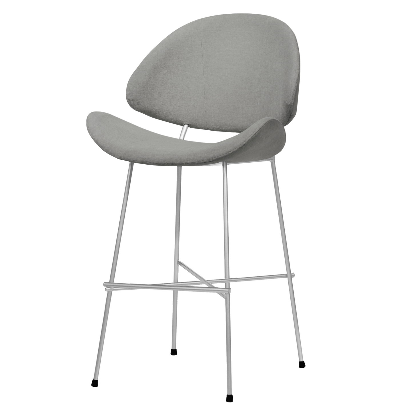 Bar stool Cheri Bar Trend Chrome Low - Grey