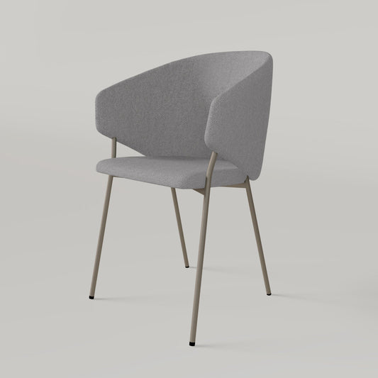 Chair Throne Alvaro Bronze - Light Grey