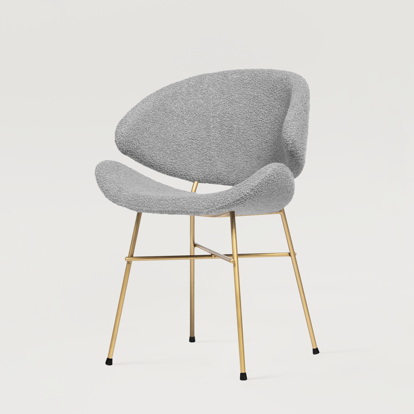 Chair Cheri Boucle Gold - Light Grey