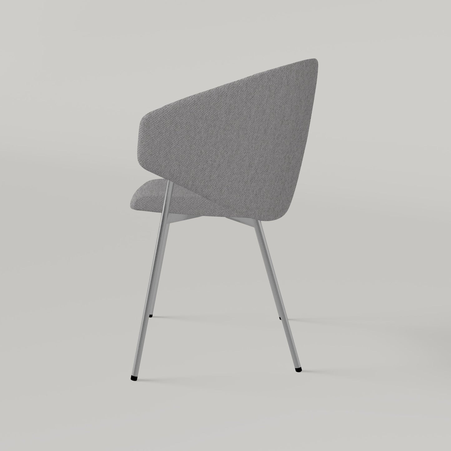 Chair Throne Alvaro Chrome - Light Grey