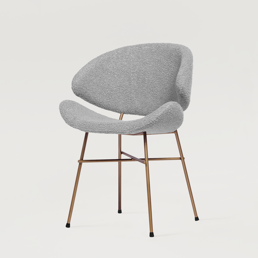 Chair Cheri Boucle Copper - Light Grey