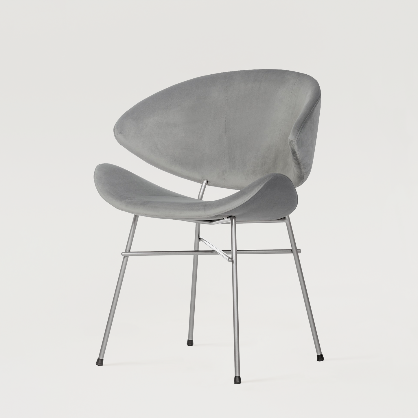 Chair Cheri Velours Chrome - Grey