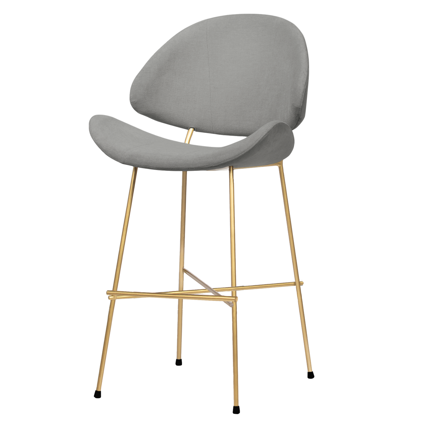 Bar stool Cheri Bar Trend Gold Low - Grey