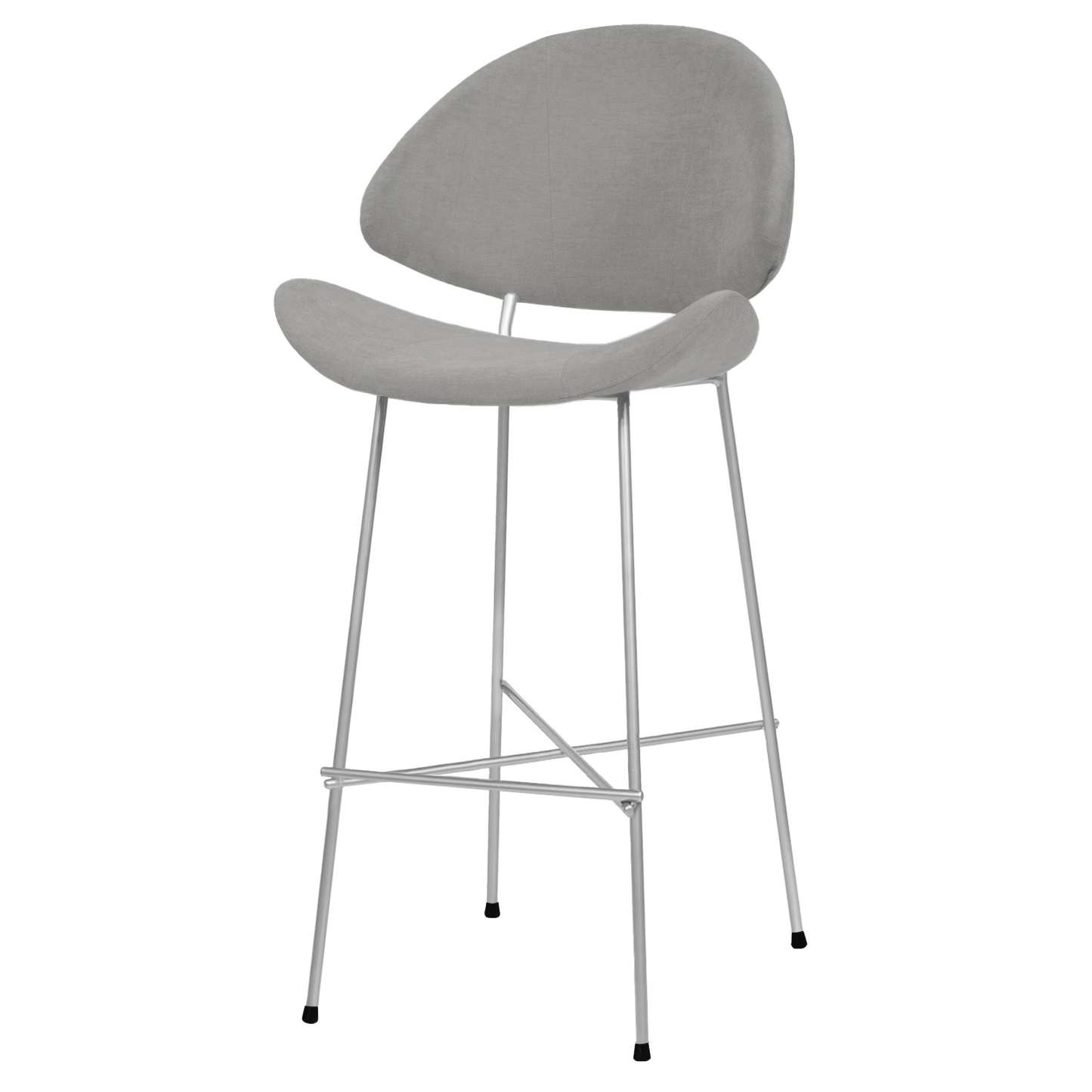 Bar stool Cheri Bar Trend Chrome High - Grey