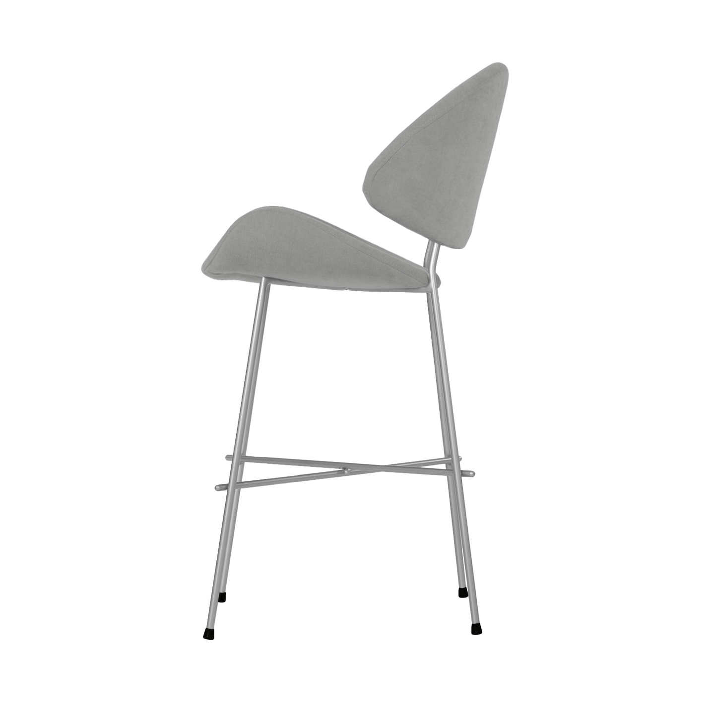 Bar stool Cheri Bar Trend Chrome Low - Grey