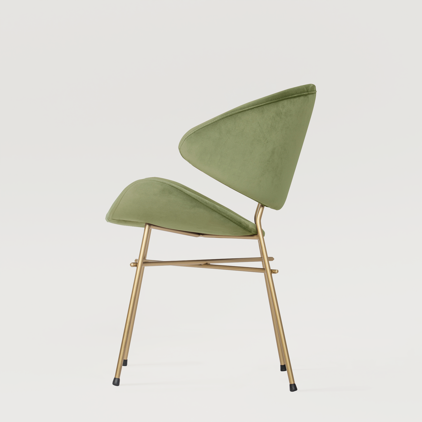 Chair Cheri Velours Gold - Light Green