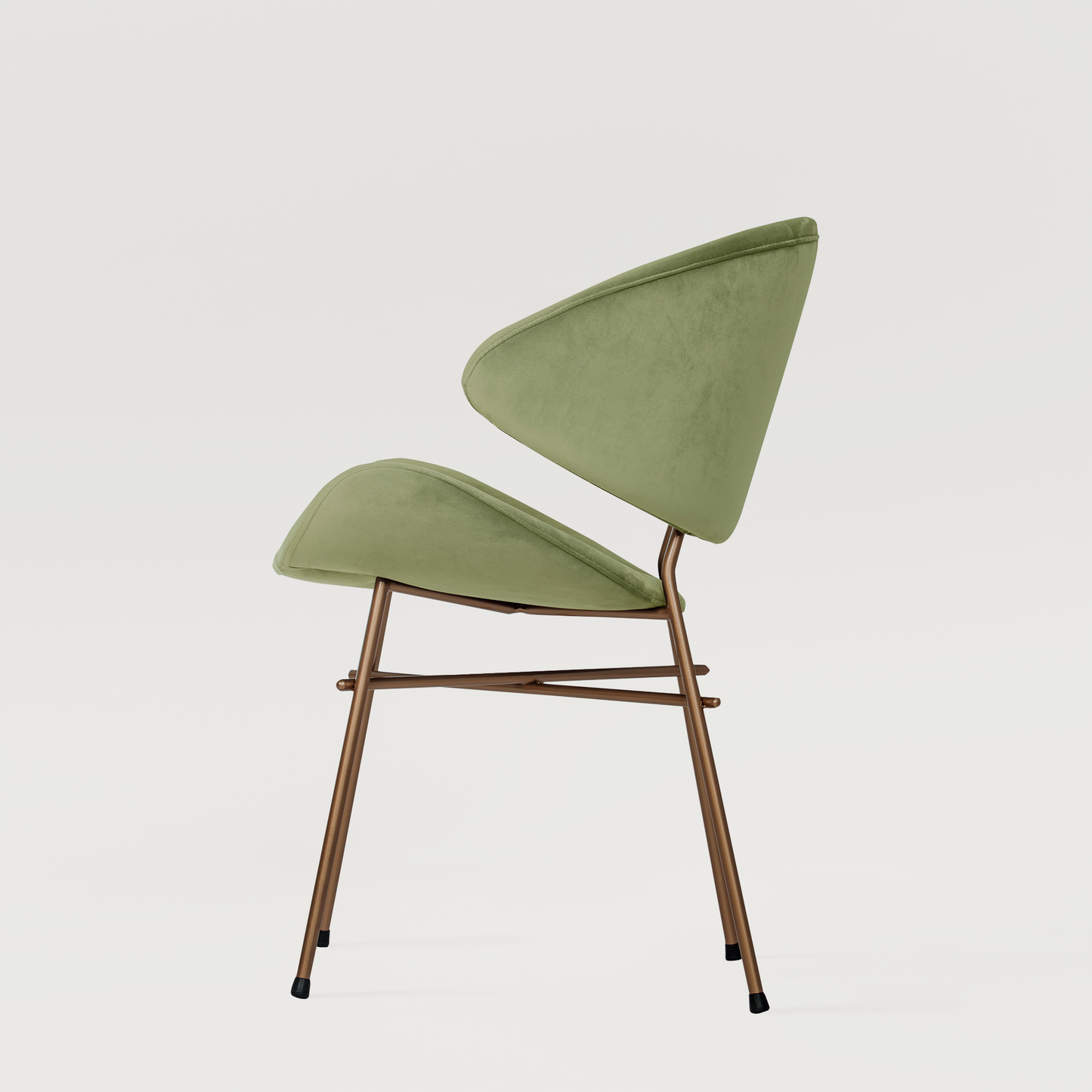 Chair Cheri Velours Copper - Light Green