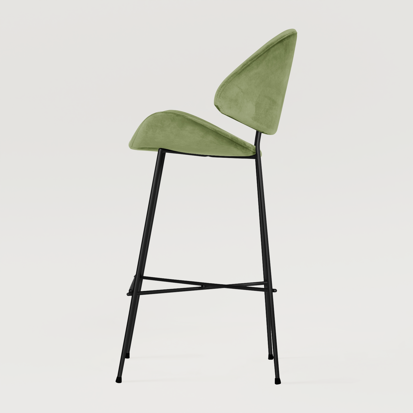 Bar stool Cheri Bar Velours High - Light Green