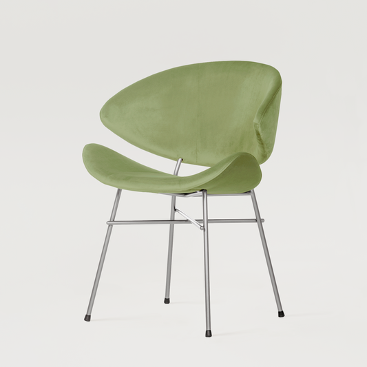 Chair Cheri Velours Chrome - Light Green