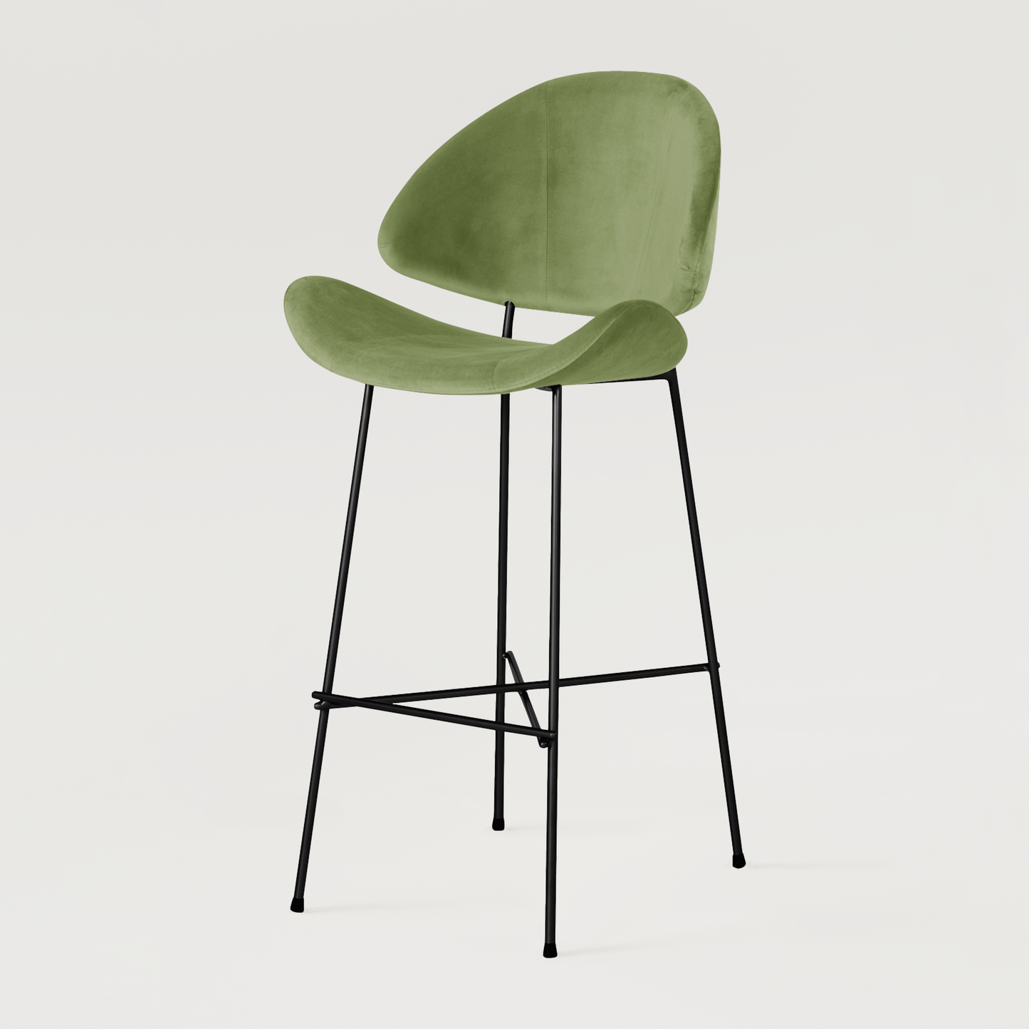 Bar stool Cheri Bar Velours High - Light Green