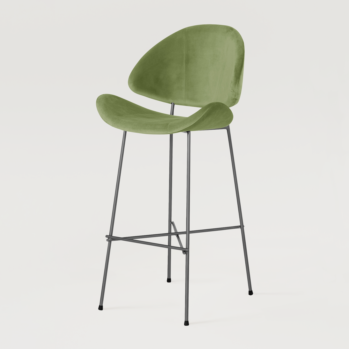 Bar stool Cheri Bar Velours High - Light Green