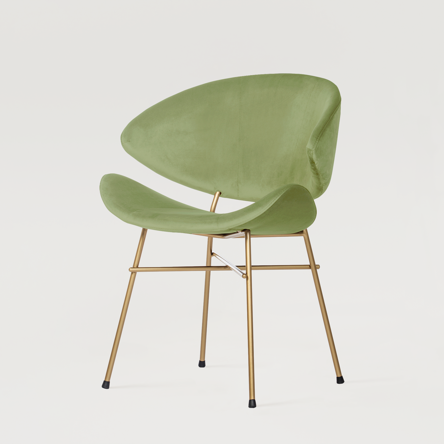 Chair Cheri Velours Gold - Light Green