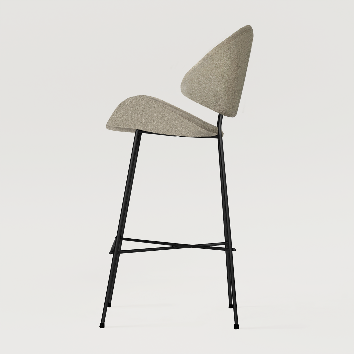 Bar stool Cheri Bar Boucle High - Coffee