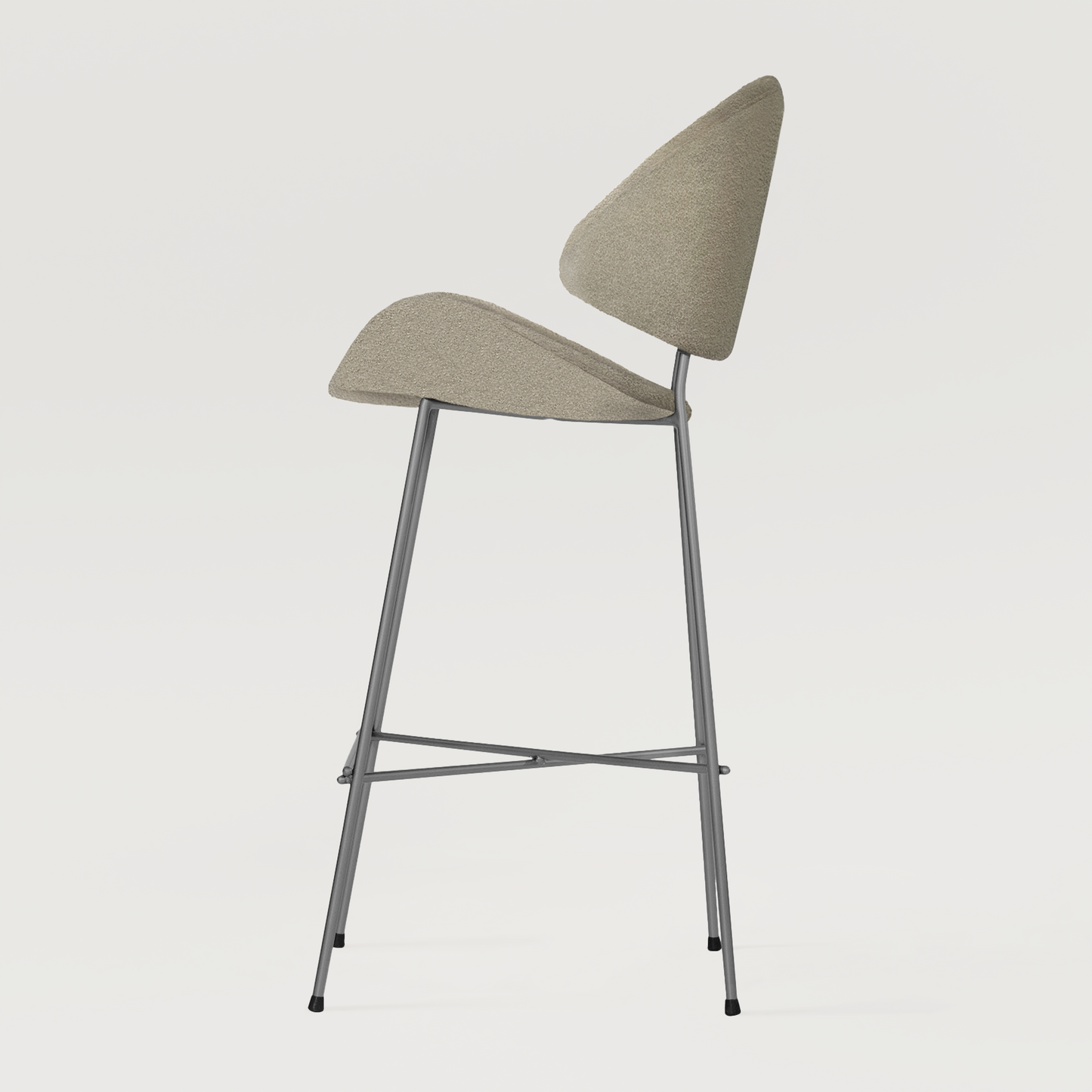 Bar stool Cheri Bar Boucle High - Coffee