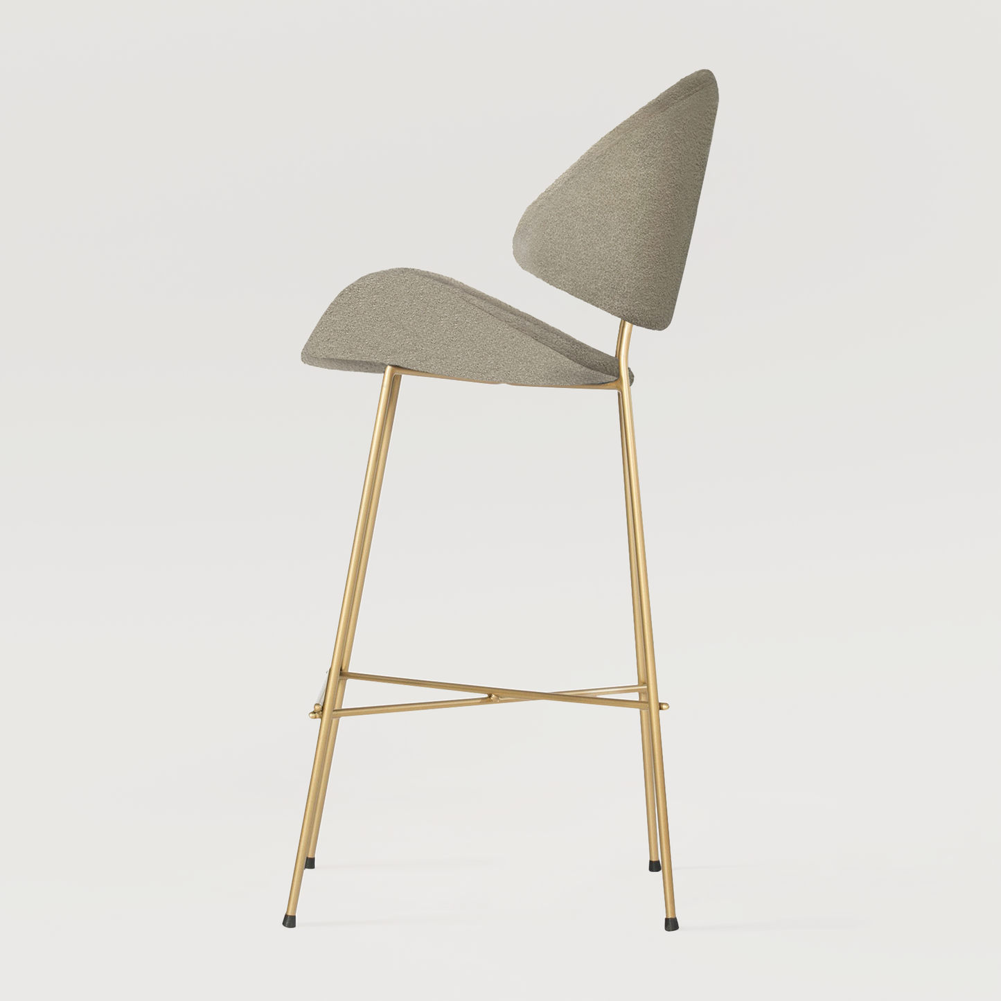 Bar stool Cheri Bar Boucle Gold High - Coffee